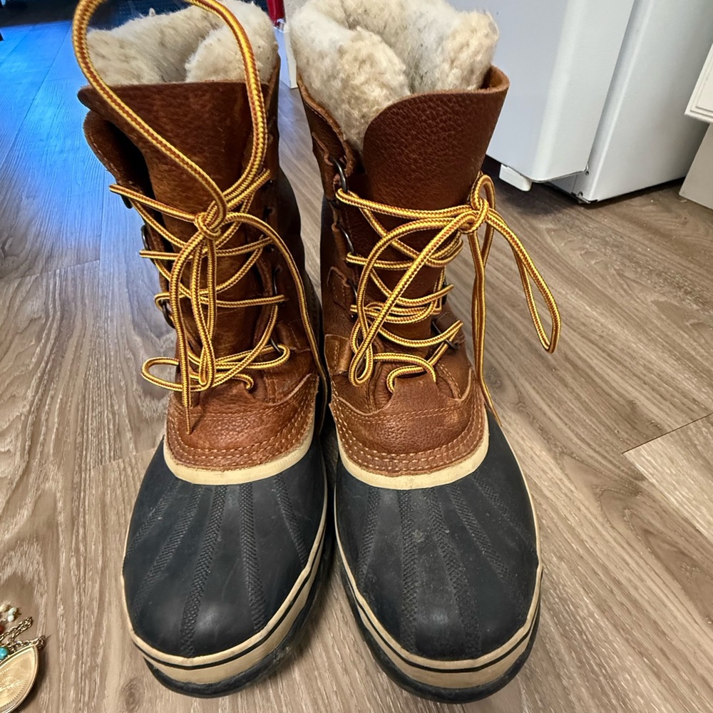 Vintage Sorel Caribou Boots Womens Size 10 brown  Waterproof Snow Winter 90s - Picture 2 of 4